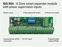 IDS X64 - 8 Zone Smart Expander Module with Power Supervision Inputs [IDS 860-06-700]