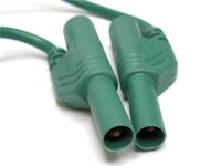 SAFETY TEST LEAD PVC Stackable 4mm STR. SHRD PLUG TO STR. SHRD PLUG  1mm sq. 16A 1000VDC CATII (934069104) [MLS-WS 200/1 GREEN]