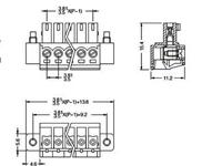 3.81mm Pluggable Terminal Block • 3 way • 8A – 125V • Screw Clamp • Green [MRT8P3,81-3E]