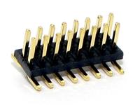 16 way 1.27mm PCB SMD DIL Pin Header with Locating Peg and Gold plated pins [506160]