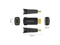 Orico HDMI-VGA Adapter with audio transmission port Resolution:1920x1080@60HZ ,Compact & lightweight ,Widely compatible with devices & systems. [ORICO XD-HLFV-BK-BP]