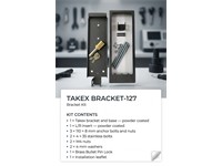 Takex Theft Resistant Bracket and Flush Mount Internal Pin Lock & Key Mechanism, Suitable for Wired Outdoor Takex Detectors: MS12FE / MS12TE / OMS12FE / MS100E, 286x110x34mm [TAKEX BRACKET-127]