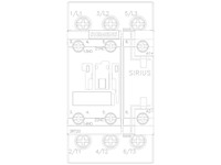 Power Contactor, AC-3e/AC-3, 12 A, 5.5 kW / 400 V, 3-Pole, 24 V DC, Auxiliary Contacts: 1 NO + 1 NC, Screw Terminal, Size: S0 [3RT2024-1BB40]