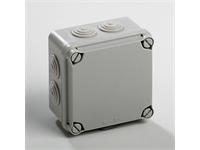 ENCLOSURE - IP65  108X108X64MM DIMS WITH CONICAL CABLE GLANDS :119X119X64 [IDE 18300]