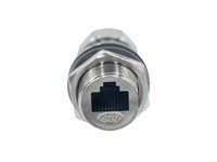 RJ45 CAT6 Panel Female Waterproof Receptacle Nickel Plated Zinc Alloy, Feed Thru RJ45 [XY-MCPJ08G06-SCJ8001]