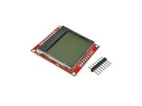 .6" LCD NOKIA 5110 LCD MODULE WITH WHITE BACKLIGHT. NEW STOCK IS THE SAME PINOUT AS BLUE BOARD [BSK NOKIA5110 DISPLAY RED BOARD]