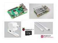 Development Board 2.4GHz 4GB RAM SP Kit- Includes: PSU 5.1A 5A 27W USB-C - 1M Micro HDMI Cable - 64GB Preloaded Micro SD CARD WITH 64Bit Raspberry PI OS Pre-Loaded - SP Cooler Case - Active Cooler Fan [RASPBERRY PI 5B 4GB SP-KIT]
