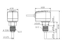 Smart Flow Sensor M18 X 1.5, Relay NO/NC, 20-36VDC. Liquid 3-300CM/S, GAS 200-3000CM/S [FL6003]