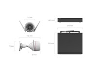 EZVIZ Smart Home WiFi Camera Kit - Includes: 1x8CH WiFi NVR with HDMI/VGA OUTPUTS, H2.65, EZVIZ HIKVISION, ONVIF, Excludes Hard Drive: Max 8T, CS-X5S-R100-8W - 4x WiFi Cameras 4MP 2.8mm LENS 30m IR Two Way Talk 2K+ Resolution CS-H3C-R100-1J4WKFL [EZVIZ CS-BW3844-A0E60]