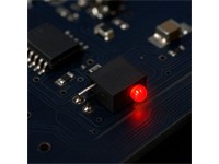 3mm Right Angled Housed LED Lamp, Hi Eff Red - IV= 20mcd. Red Diffused Lens [L-934CB/1ID]