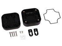 ABS Enclosure 80x80x45mm Black Wall Mount or Tabletop Installation IP66 Watertight [1557BBK]