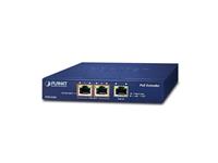 Planet Power Over Gigabit Ethernet Extender 10/100/1000Base-T, PoE PWR O/P:44-55VDC 25Watts, 1 PORT 802.3at POE+ 2-PORT 802.3af/at, (140X77X28mm) 258g [POE-E202]