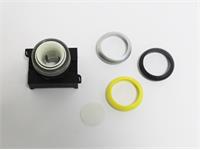Push Button Actuator Switch Illuminated Momentary • Yellow Flush Lens • Black 30mm Bezel [P301MY]