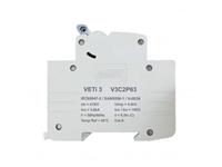 VETI Circuit Breaker 63A 3Ka Double Pole MCB (C Curve) [V3C2P63]