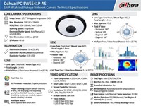 Dahua Fisheye IP Camera 5MP , 1.4mm Lens 10m IR , 1/2.7” CMOS , 25/30fps , ROI, SMART H.264+/H.265+ , 120dB WDR/3D DNR HLC, BLC, Supports Max:256G Micro SD Card , Built-in Mic , IOS; Android , 12V DC/PoE , 44.6×Φ126.2mm , 441g [DHA IPC-EW5541P-AS]