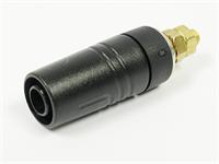 SAFETY P/M SOCKET 4 MM, CONTACT-PROTECTED, GOLD-PLATED BRASS 32A 1000V AC/DC CAT II (972357700) [SAB2600G BLACK]