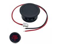 4-100VDC Three Digit Round LCD Panel Voltmeter. 34mm Cutout. 20cm Wire. 15mA [CMU 34MM RD DC DIG PANEL MET RED]