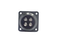 Circular Connector MIL-DTL-5015 Style Screw Lock Square Flange Panel Receptacle With Rear Thread 4 Poles #8 Contacts Female Solder 46A 900VAC/1250VDC (MS3100A22-22S)(97-3100A-22-22S) [XY3100A-22-22S]