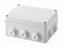 Surface Mounting Enclosure, Junction Box with Plain Screwed Lid - IP55 Internal Dimensions Approx -150x110x70mm - Walls with Cable Glands, same as Gewiss Part : GW44006 [ABS ENC 44006]