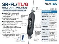 Fence Light - Timed Fence Light HV - Timed- Galv Dark Grey {SR-FL/TL/G} [EF SR-FL/TL/G]