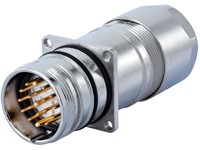 Circular Connector M23 Signal Panel Square Flange Housing/Cable Clamp Male Thread. Cable OD 7-12mm [7476500000]