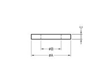 Nylon Washer OD=8,0mm ID=4,1mm TH=1,0mm Colour=Natural, Material: Nylon 66/Nylon 6(UL) [WS4-10]