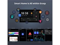 Grey Smart Control Panel. Your Smart Lights, Switches, Heaters, Coolers, Curtains, and all your smart devices can be controlled. It can quickly add ZIGBEE Devices on the screen in batches. Standard ZIGBEE 3.0 Protocol makes the connection more stable [SONOFF NS PANEL PRO-US 120PB]
