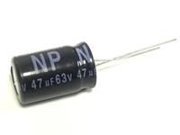 CAP ELECTROLYTIC NON-POLAR 13X21 JAMICON [47UF 63VRNP]