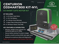 Centurion D3 Smart Gate Motor Kit - Includes: 2X4 Button Remotes - 1X12V7AH Batteries - Base Plate & 2X2M Nylon Racks, Excludes Anti-Theft Bracket THEFTKIT08 [CEN D3SMARTB00 KIT-NYL]