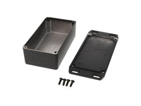 Diecast Aluminium Black Flanged Lid Enclosure 121 MM X 66 MM X 40 MM IP54 [1590N1FLBK]