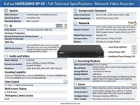 Dahua NVR 8 Channel Compact 1U 1HDD 8PoE Network Video Recorder , 1xSATA Port MAX16TB , USB , HDMI , VGA , 1XRJ45 Port 10/100Mbs , 8 × PoE ports, 10/100 Mbps , Smart H.265+/H.265 , Resolution: 12MP; 8MP; 5MP; 4MP; 3MP; 2MP; 720p; D1 [DHA NVR2108HS-8P-S3]