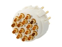 Circular Connector M23 Signal Male Solder Insert and 16 Pole, for 16 x 1mm Contacts - 8A @ 400VAC Max. [7001916103]