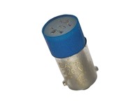 220VAC Blue Bayonet mount flat lens LED lamp bulb for use with P300/P350 Series Lamps and Switches [BA9S-LED-AC220B]