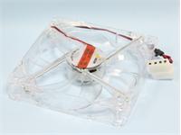 FAN CHASSIS 12CM 12CM X 12CM 4PIN WITH LED (CLEAR PLASTIC) [FAN 12CM CHASSIS LED #TT]