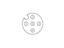 Circular Connector M12 B Code Female 5 Pole. Screw Lock Rear Panel Entry Front Fixing with 6mm x 1mm Ø PCB Contacts. PG9 - IP67 [PM12BF5R-P/9]
