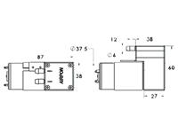 Vacuum Pump 12V.12W. 0-16 INCH HG Vacuum Range [BDD VACUUM PUMP 12V 16IN HG]