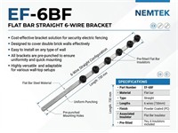 Flat Bar - Flatbar 6 W Black Straight {EF-6BF} [EF FLAT BAR 6BK]