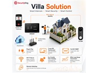 DNAKE Wireless Door Bell Kit - Includes:1 x DM60 7inch IPS Touch Screen, Wi-Fi:2.4GHz/5GHz, Res:1024x600, TF Card Slot (Max:32GB), PSU12V, Built-in-Mic, 1191×127×20mm - 1 x DC300 Door Camera 2MP HD, Built-in-Mic, Tamper Alarm, Lithium Batt 3.7V [DNAKE-DK360W KIT]