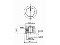 Plastic Screw Type Control Knob • Black • Shaft Hole Size : 6.4mm [KNOB16-0015]