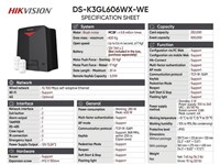 Hikvision H6 Sliding Gate Motor 600Kg, Built-in Wi-Fi & LAN Connectivity, Up to 0.6 m/sec @17 Kgf, Brush Motor - Includes:2x4 Button Wireless Keyfob 868Mhz (Excl:2x12V7A Batt - Ant i-Theft Bracket:DS-KSB01-GL - Base Plate:DS-KSM03/GL606 & Steel Racks) [HKV DS-K3GL606WX-WE]