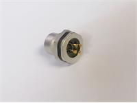 Circular Connector M12 A Code Female 4 Pole. Screw Lock Rear Panel Entry Front Fixing Solder Terminal. PG9 - IP67 [PM12AF4R-S/9]