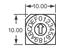 ROTARY CODE SWITCH SPINDLE BCD 10 POSITION STRAIGHT TERMINALS (PT65301) [CR65301]