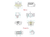 VTOL MPX Battery Connector Pair 2 Pole 30A Plus 9 Signal Contacts 5A Max Rating [RC-VTOL 2+9 CONNECTOR PAIR]