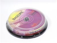 10 SPINDLE BLANK DVD  RECORDABLE 4,7GB , 16X , 120M [DVDR BLANK 10PK #TT]