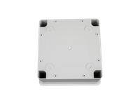 Plastic Waterproof ABS Enclosure, 300g, Rated IP65, Size : 160x160x90 mm, 3mm Body Thickness, Impact Strength Rating IK07, Box Body and Cover Fixed with Plastic Screws, Silicone Foam Seal, Internal Lug for Circuit Board or Din Rail Track. [XY-ENC WPP7-02 PS]