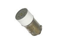 220VAC White Bayonet mount flat lens LED lamp bulb for use with P300/P350 Series Lamps and Switches [BA9S-LED-AC220W]