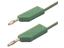 Test Lead - Green - 2M - PVC 1mm sq. -  4mm Stackbl 'Lantern' Banana Plugs  15A/60VDC  CATI (934065104) [MLN200/1 GREEN]