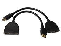 NOTE : DOES NOT SUPPORT DUAL OUTPUT SIMULTANEOUSLY .( HDMI ADAPTOR CABLE A MALE TO TWO HDMI  A FEMALE) [HDMI SPLITTER LEAD M/DUAL FEMALE]