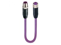 Cordset - PROFIBUS M12 B COD Male - Female Striaght. 5 Pole Double END - 5M PUR Violet Cable 7,6mm OD. [0975 254 101/5M]