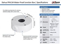 Dahua Aluminium Waterproof Junction Box IP66 0,26kg, {90x35mm} [DHA PFA134]